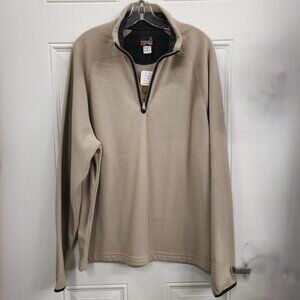 New Weekendz Off 3/4 Zipper Fleece - Beige - Men's Xlarge